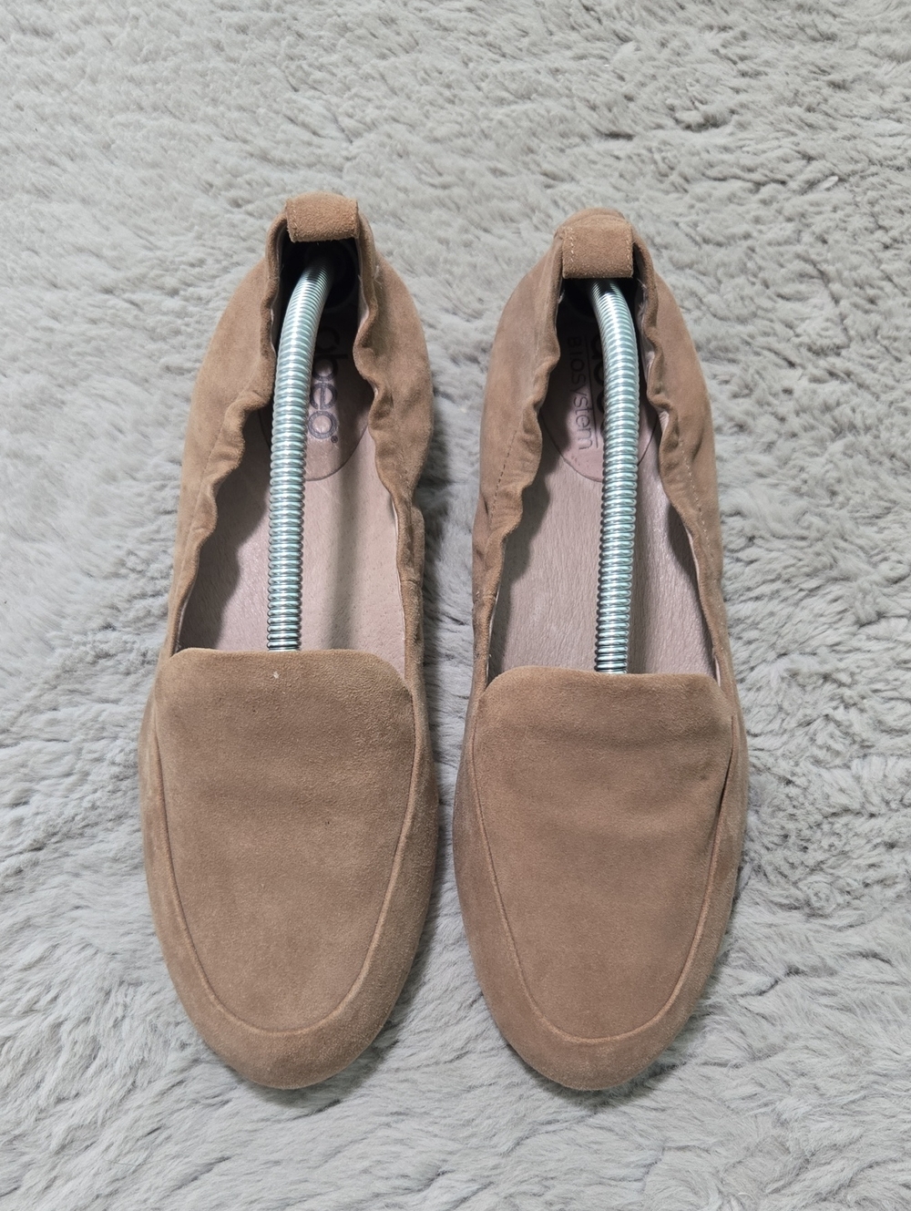Abeo Bio System tan brown suede slip on shoes size 7